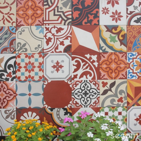 Patchwork - tông đỏ